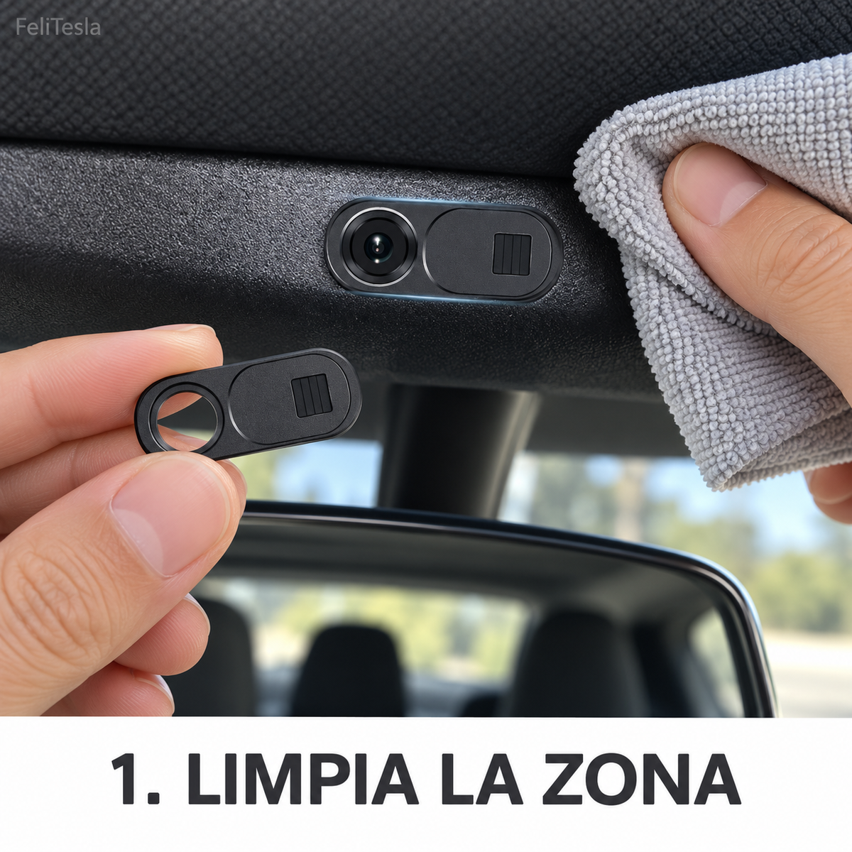 Cubierta deslizante de privacidad para cámara interior Tesla Model Y y Model 3