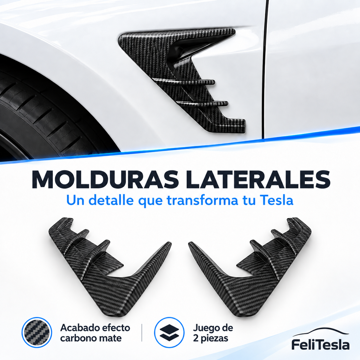 Molduras laterales deportivas para cámara exterior — Juego de 2 piezas